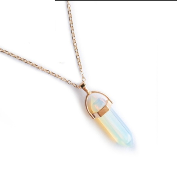 3 for $20 Gem quartz Moon Gem necklace - Picture 2 of 4